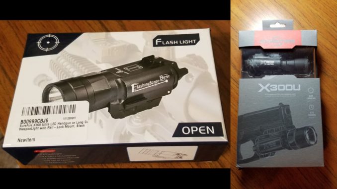 Fake Surefire X300u Package