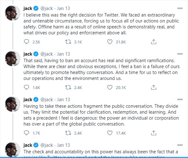 jack dorsey trump tweet censorship