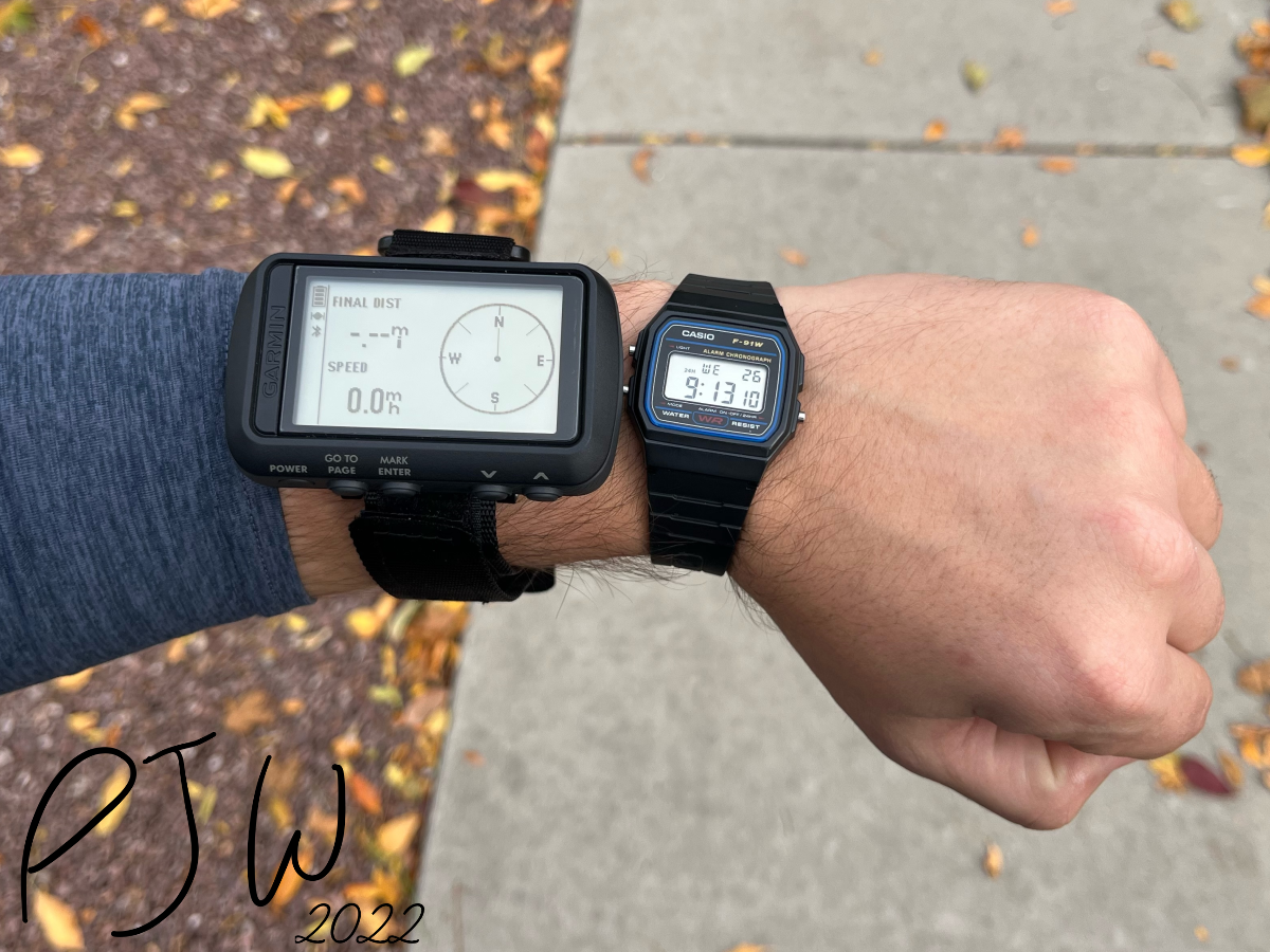 Casio F91W-1 & Garmin Foretrex 601