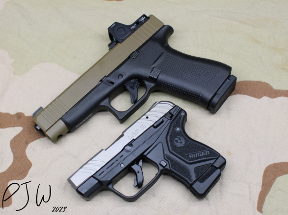 Pocket Pistol Roundup Ruger LCP 22LR & Glock 48 Size Comparison 1