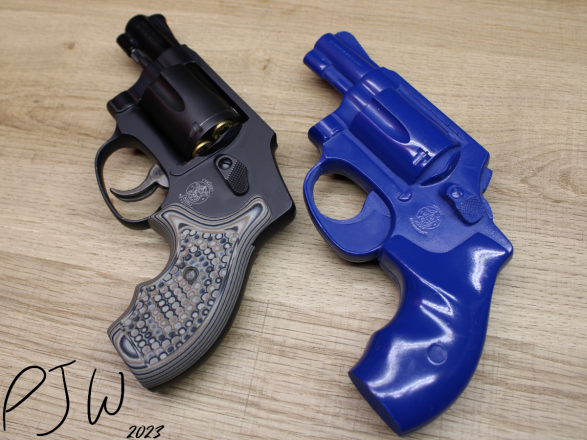 S&W 442 With Blue Gun