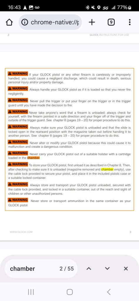 Glock User Manual